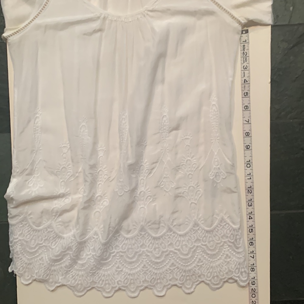 White House Black Market boho long sleeve embroidered lace tunic Size XS - Picture 12 of 15